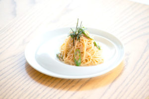 明太子とオクラの冷製パスタ
